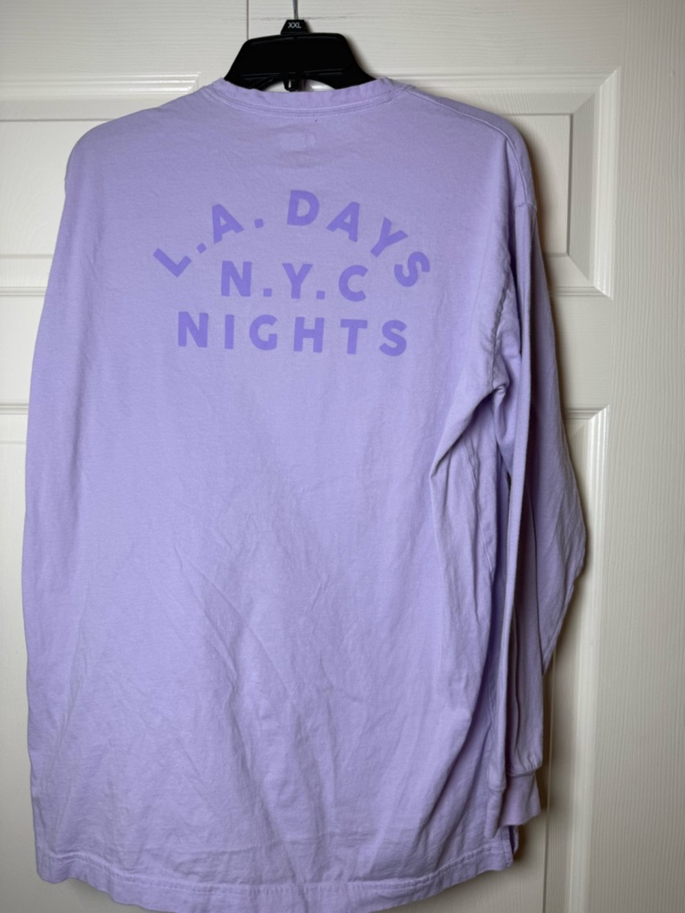 Victoria's Secret Pink Campus Long Sleeve Tee L.A. DAYS N.Y.C NIGHTS